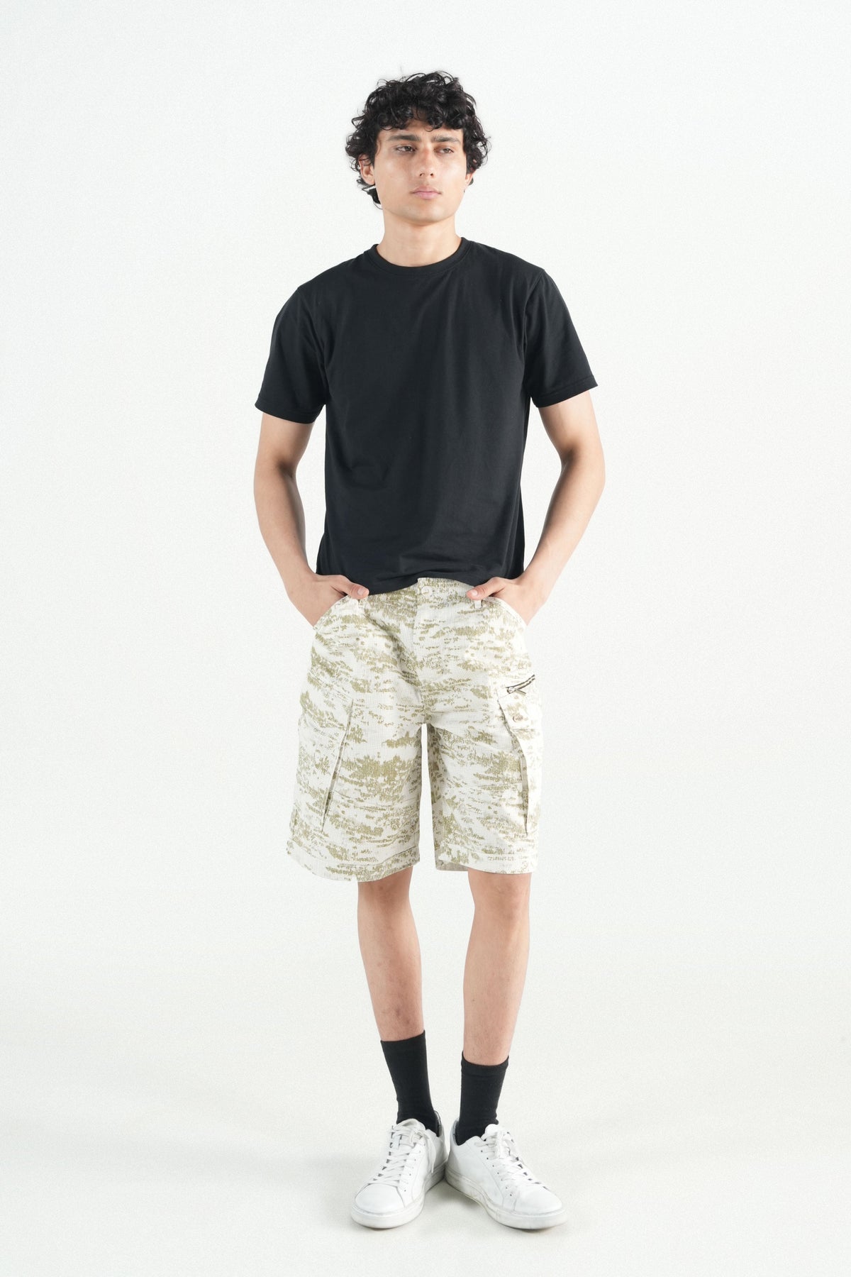 Grid Military Cargo Shorts