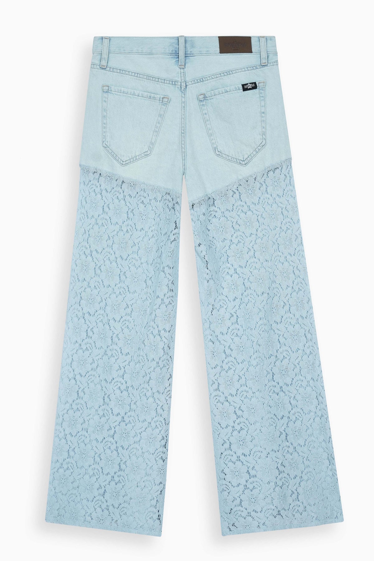 Vintage High Rise Wide Leg Lace Jeans