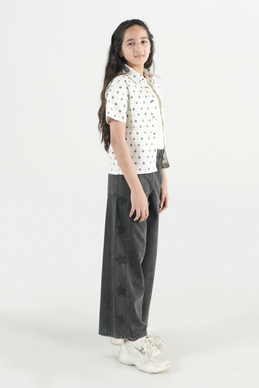 Hawaiian Mini Print Shirt – White