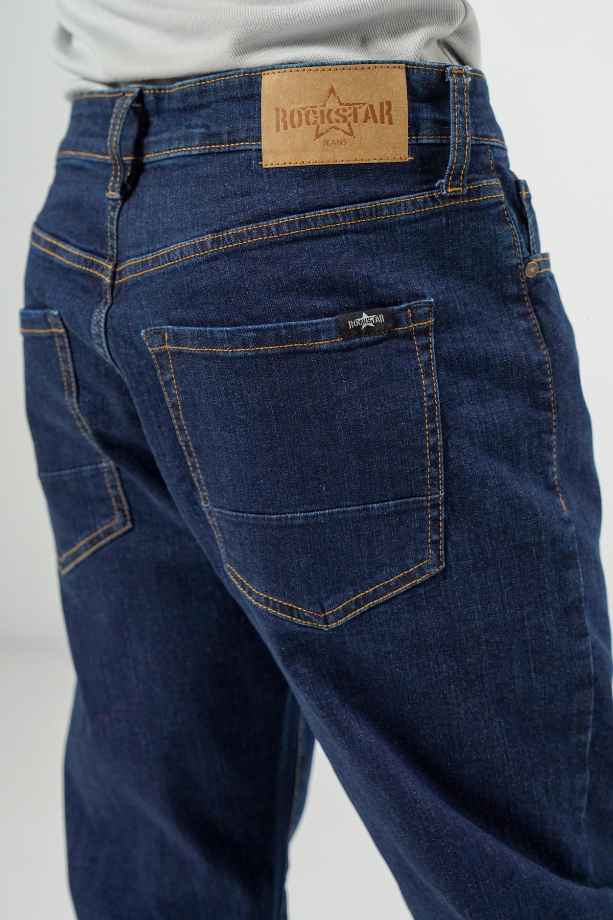Lightweight Straight Jeans Dark Blue shop at rockstar jeans