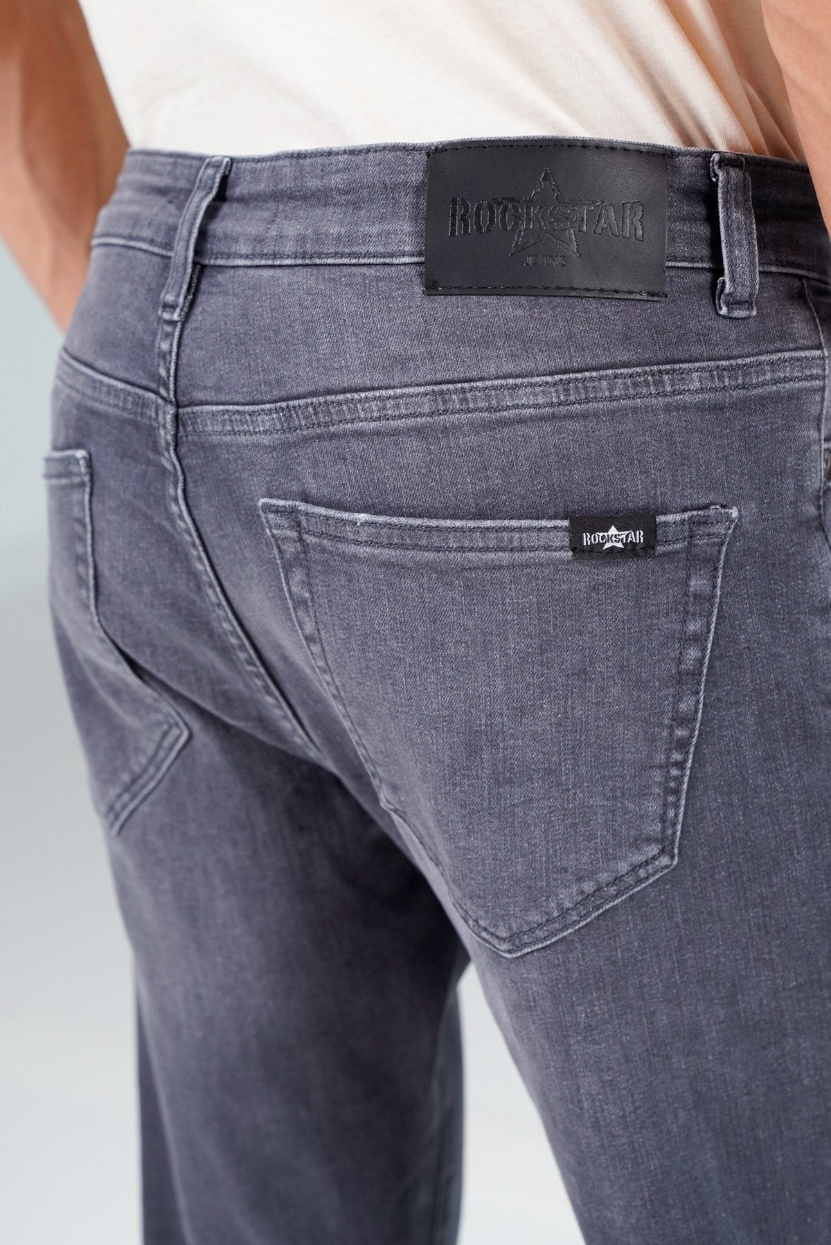 Grey Slim Fit Jeans shop at rockstar jeans