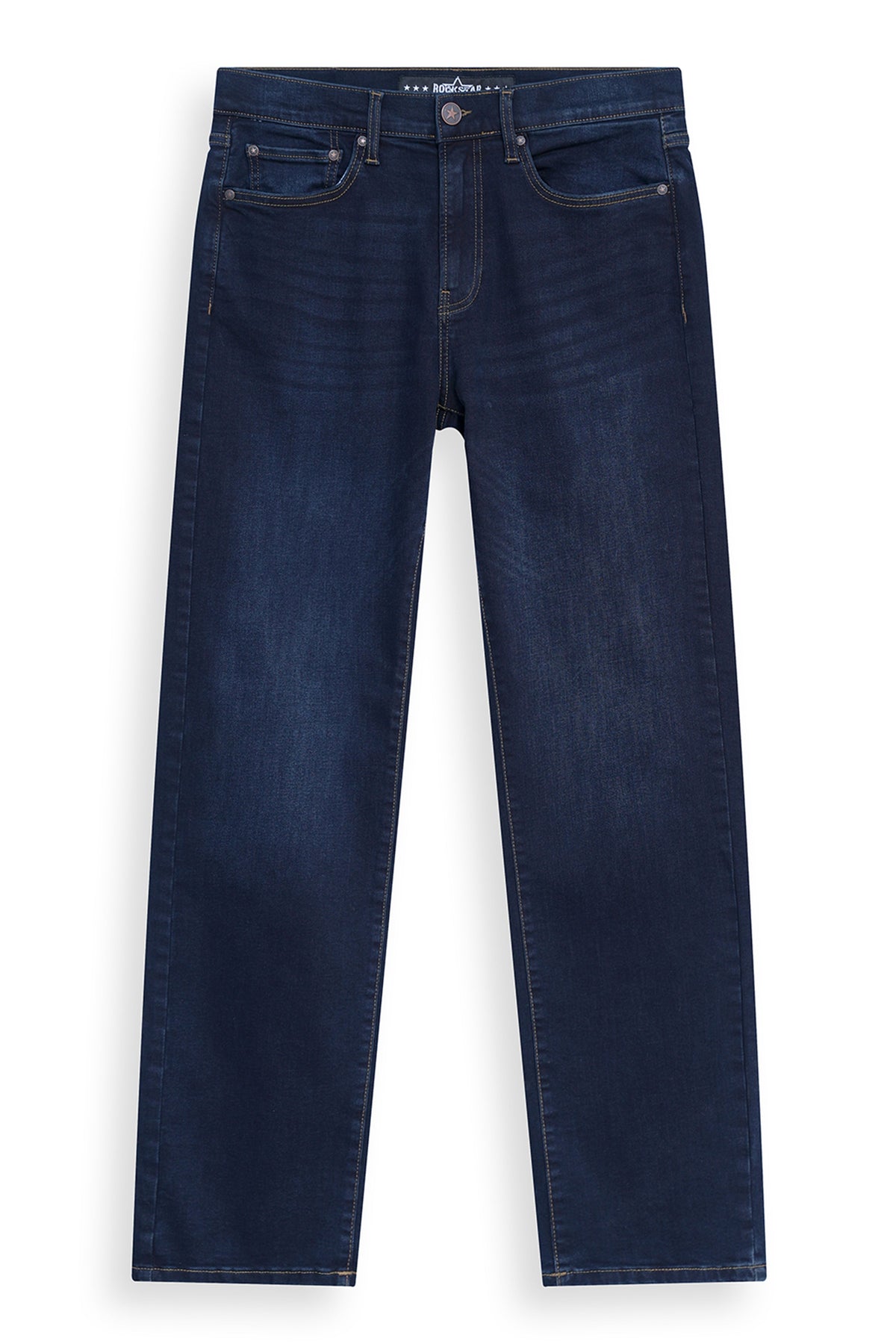 Authentic Straight Dark Blue Jeans
