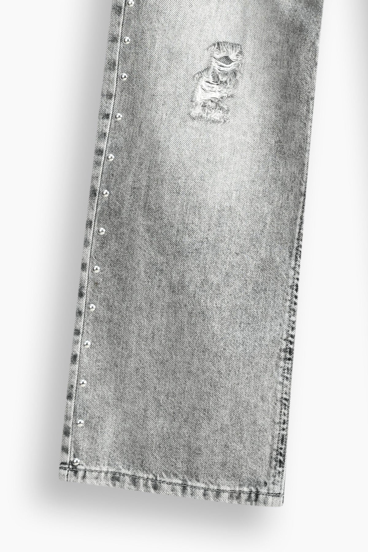 Wide Leg Studded Jeans