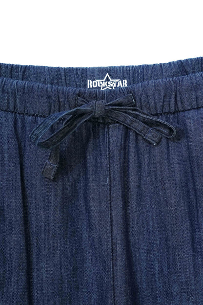 High Rise Wide Leg Trouser Jeans Dark Blue