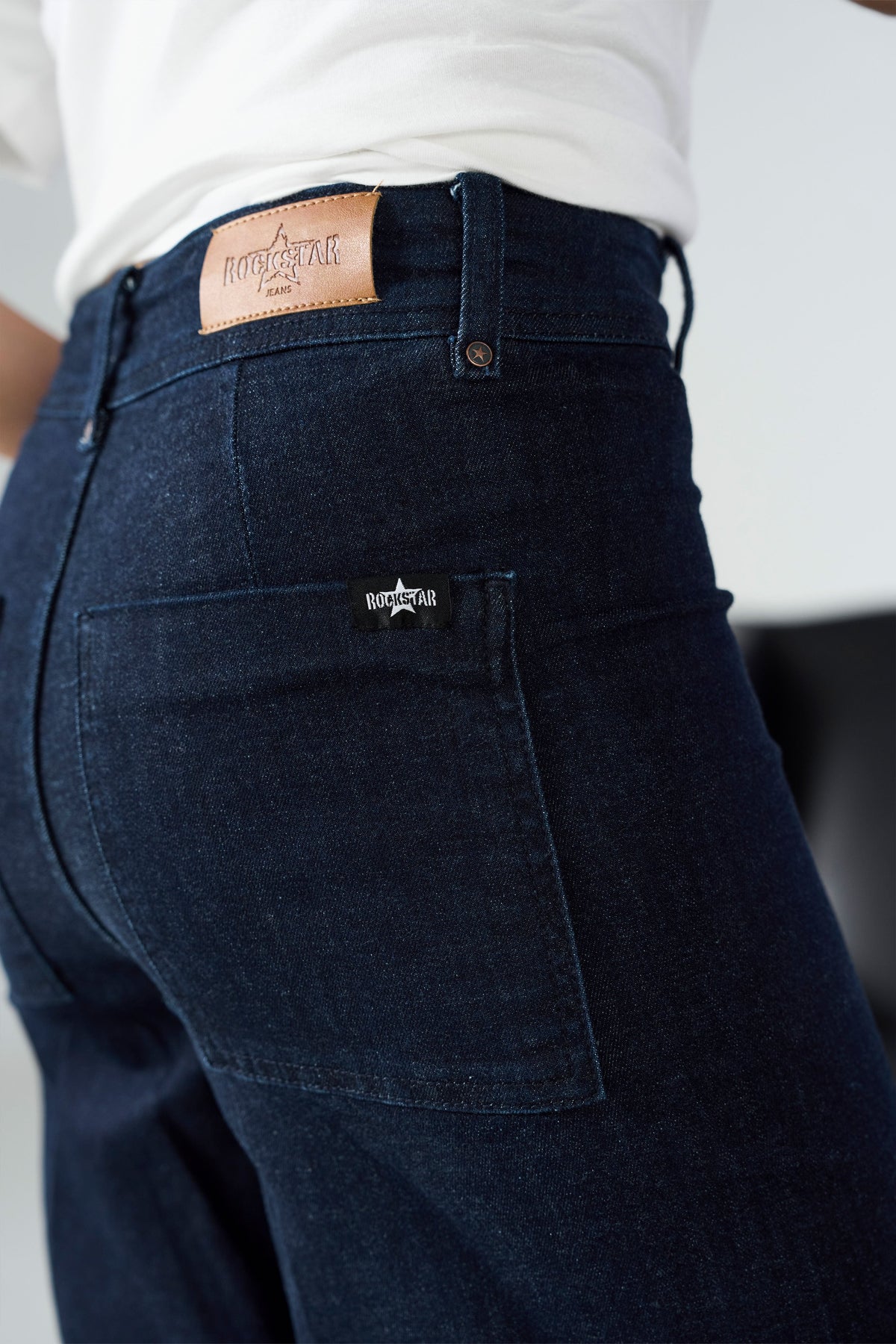 Midnight Pleated Wide Leg shop at rockstar jeans