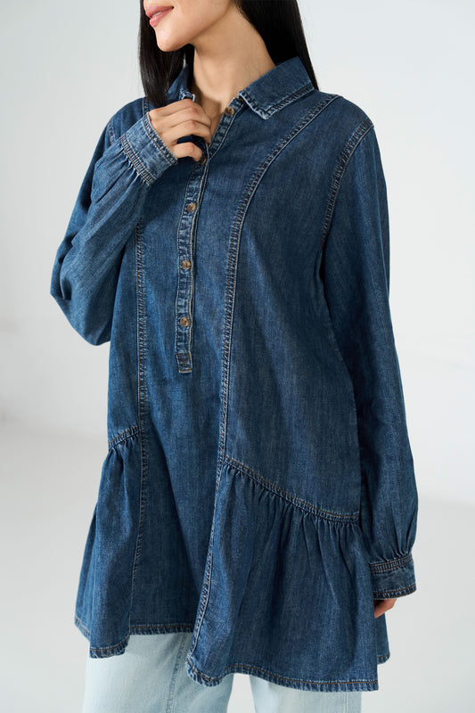 Backstage Denim Short Dress shop at rockstar jeans