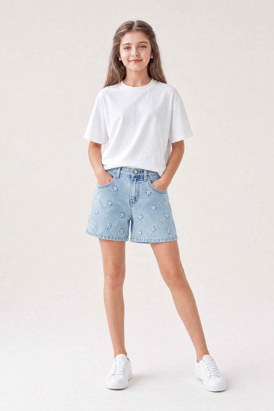 Star Embroidery Shorts