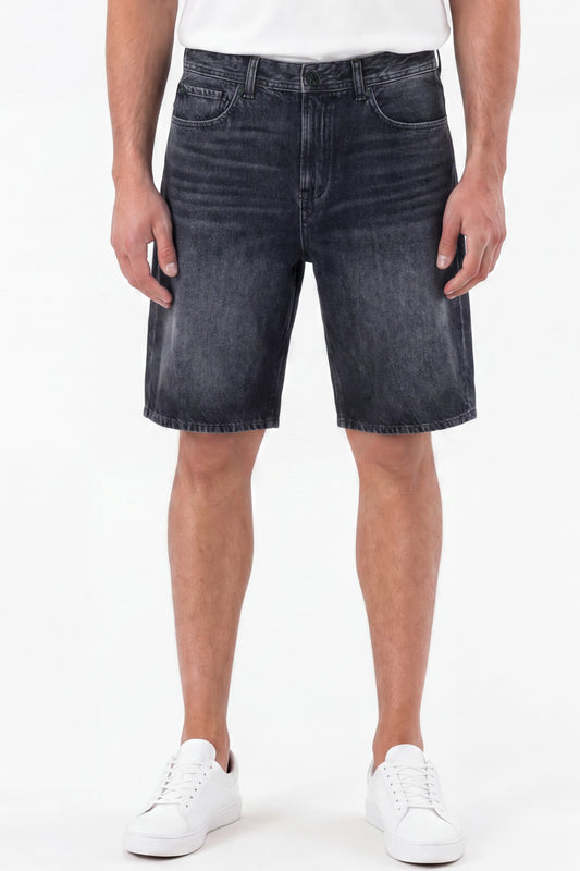 Baggy Denim Carpenter Shorts Black