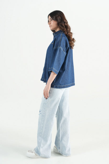 Button Down Mid-Blue Shirt