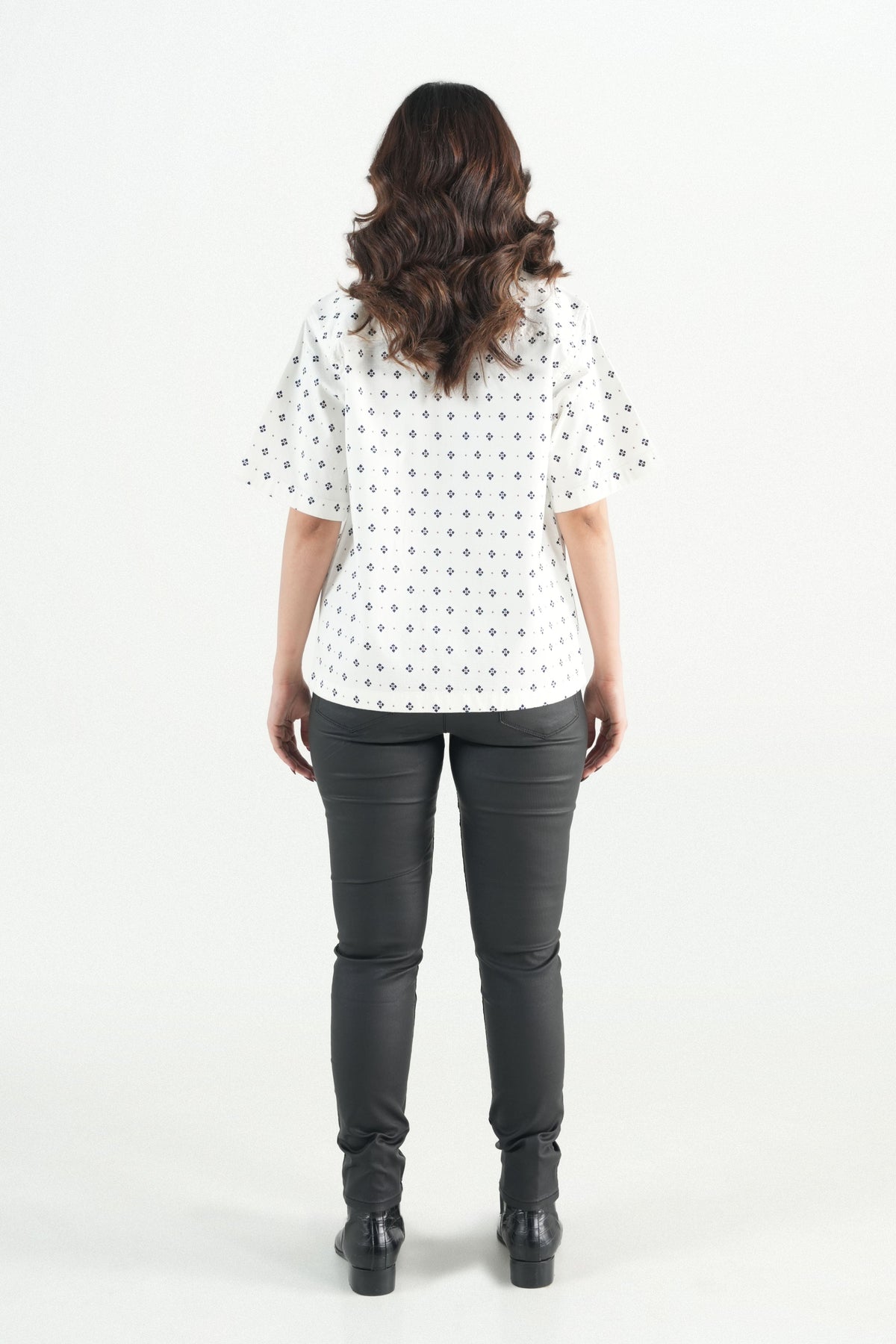 Hawaiian Floral Printed  White Shirt