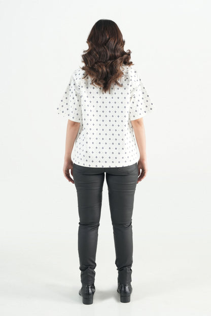 Hawaiian Floral Printed  White Shirt