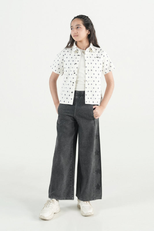 Hawaiian Mini Print Shirt – White