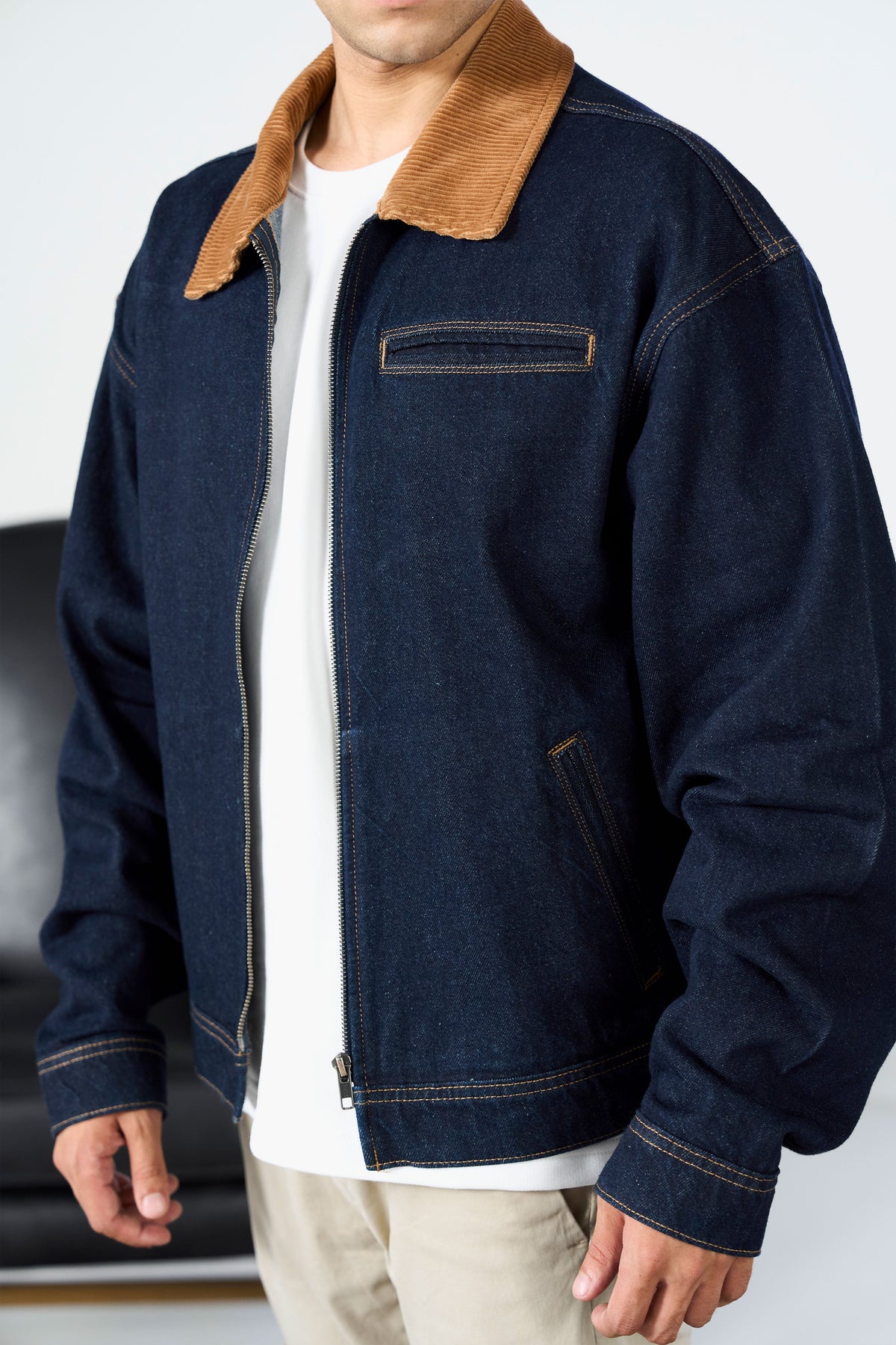 Dark Blue Bomber Jacket shop at rockstar jeans
