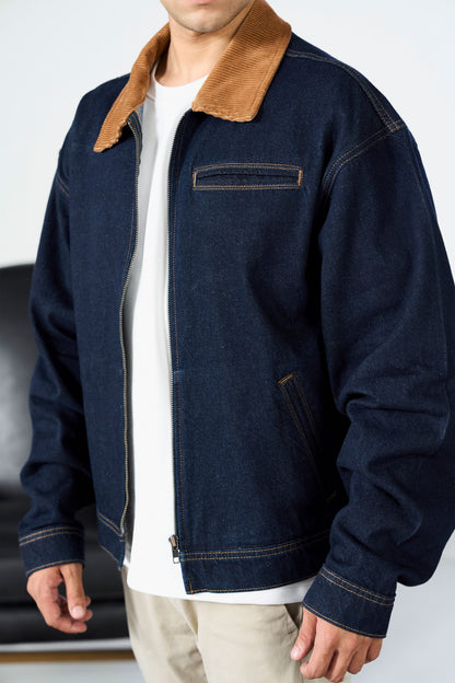 Dark Blue Bomber Jacket shop at rockstar jeans