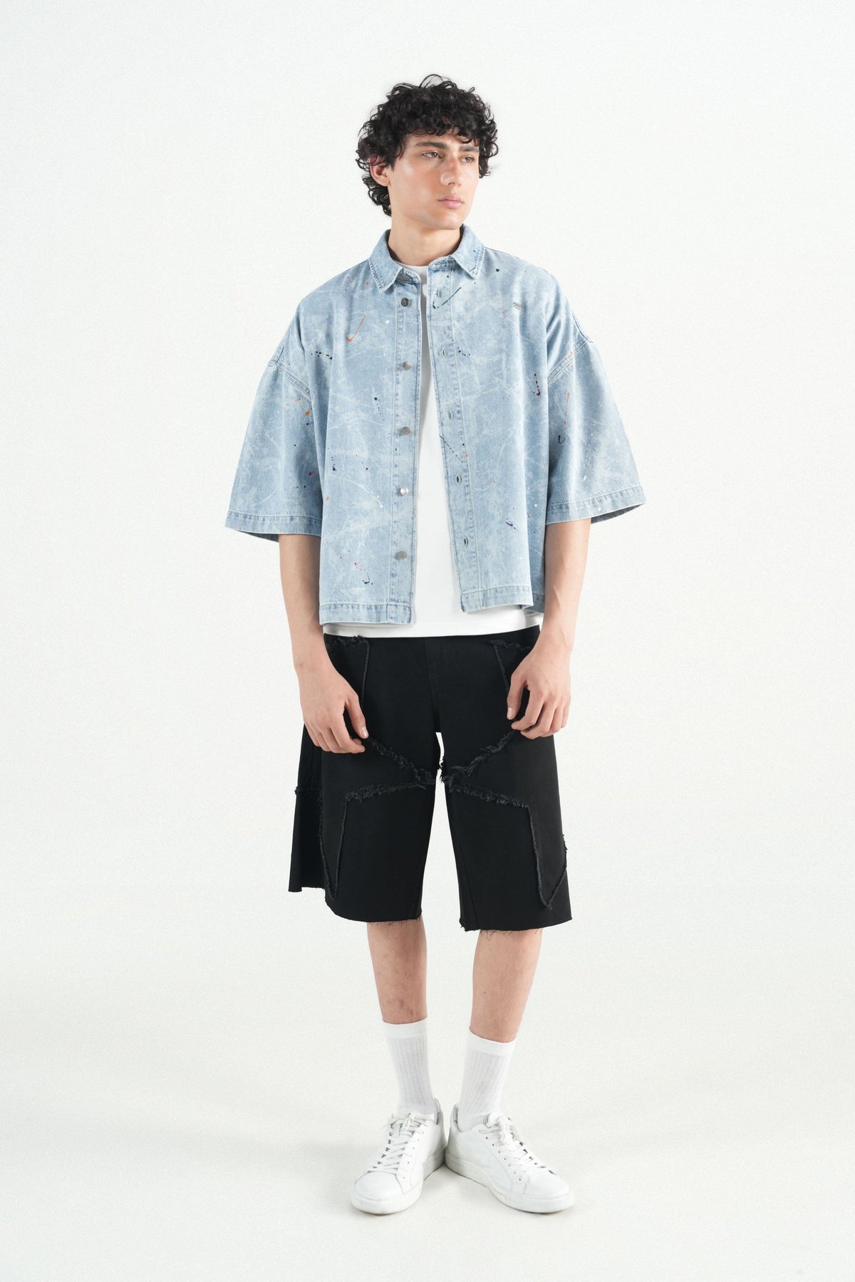 Stone Splashed Oversized Shirt