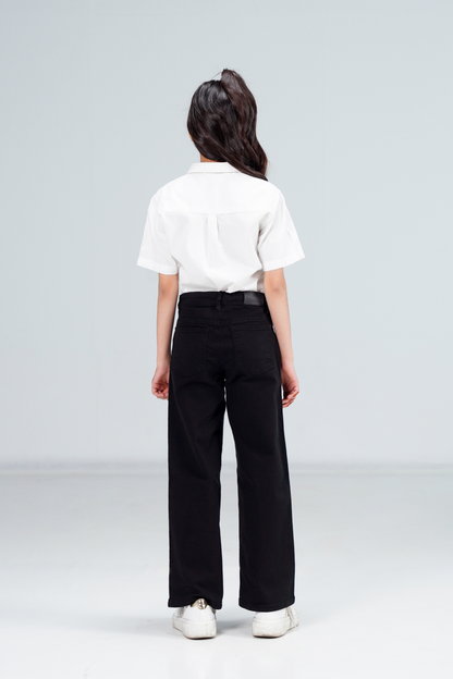 Black Wide Leg Pant shop at Rockstar Jeans
