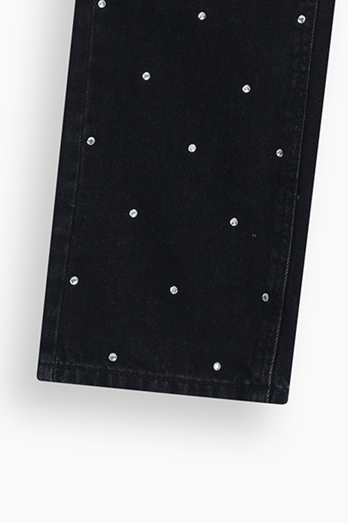 Straight Fit Rhinestones Jeans