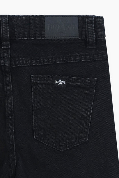 Straight Fit Rhinestones Jeans