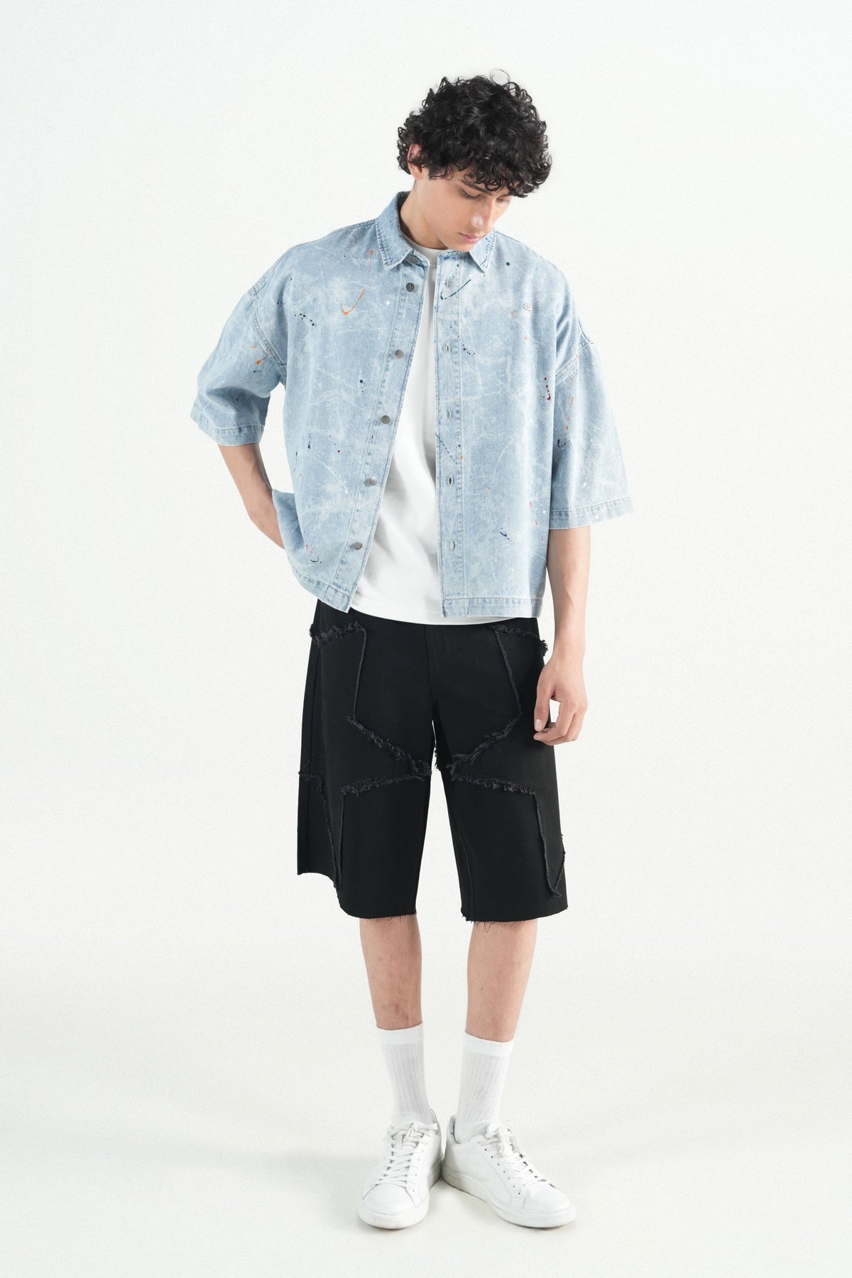 Stone Splashed Oversized Shirt