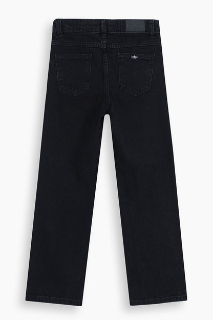 Straight Fit Rhinestones Jeans