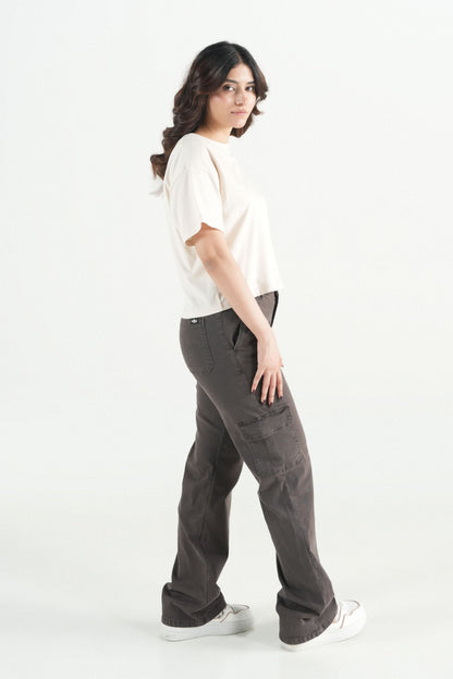 Brown Stretch Cargos
