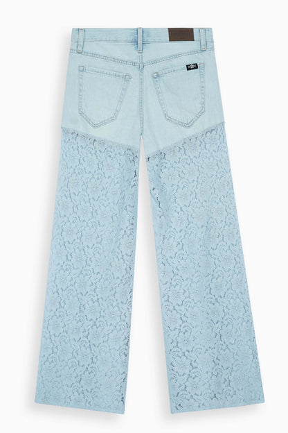 Vintage High Rise Wide Leg Lace Jeans