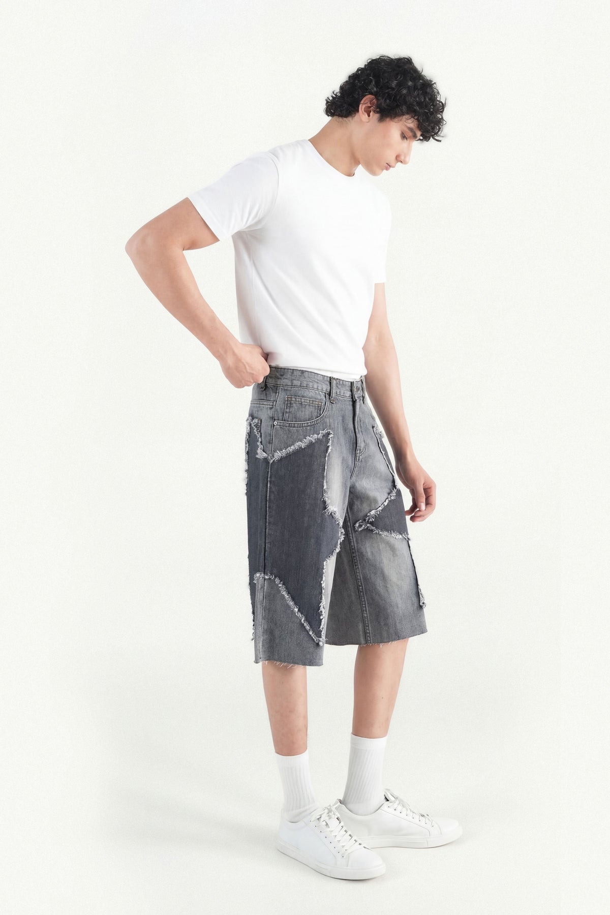 Star Dark  Patch Jorts