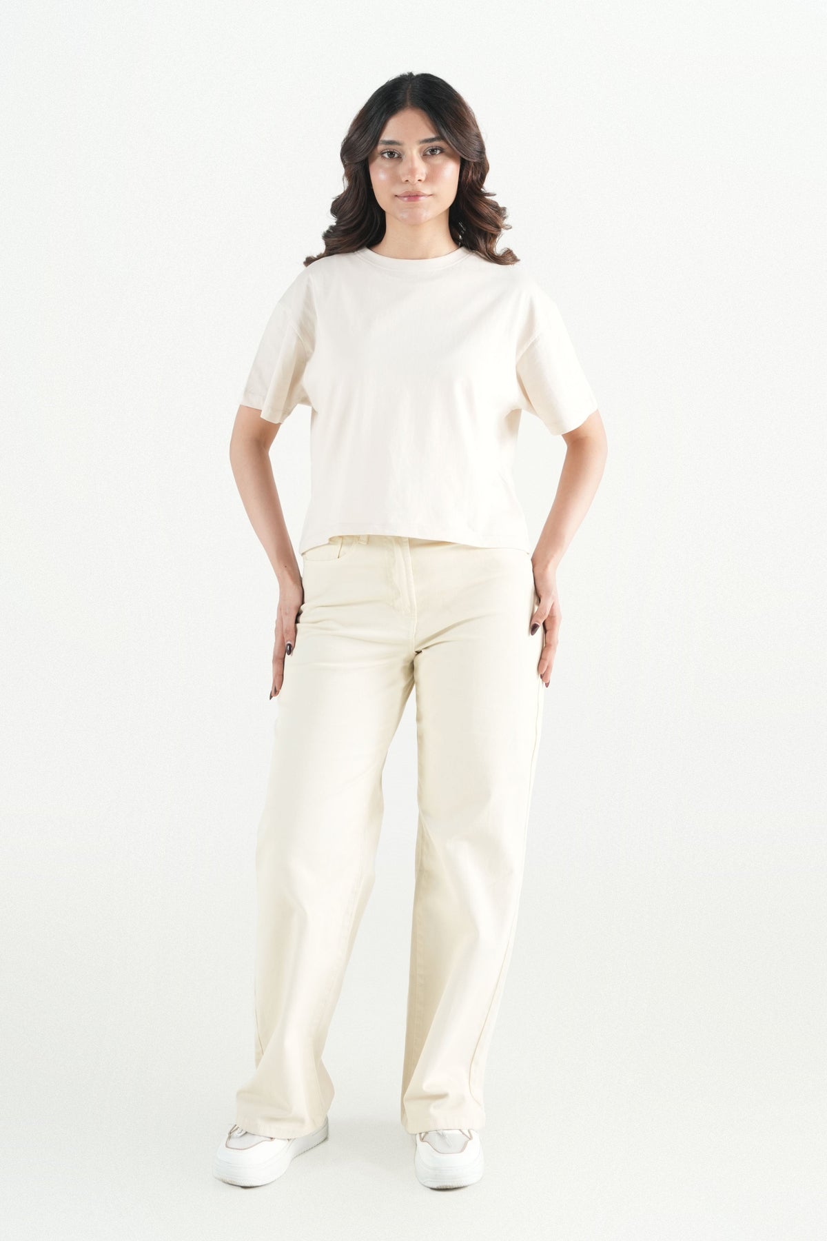 Vanilla Wide-Leg Jeans