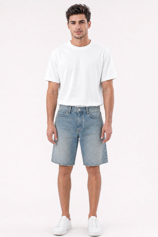 Baggy Denim Carpenter Shorts Tinted
