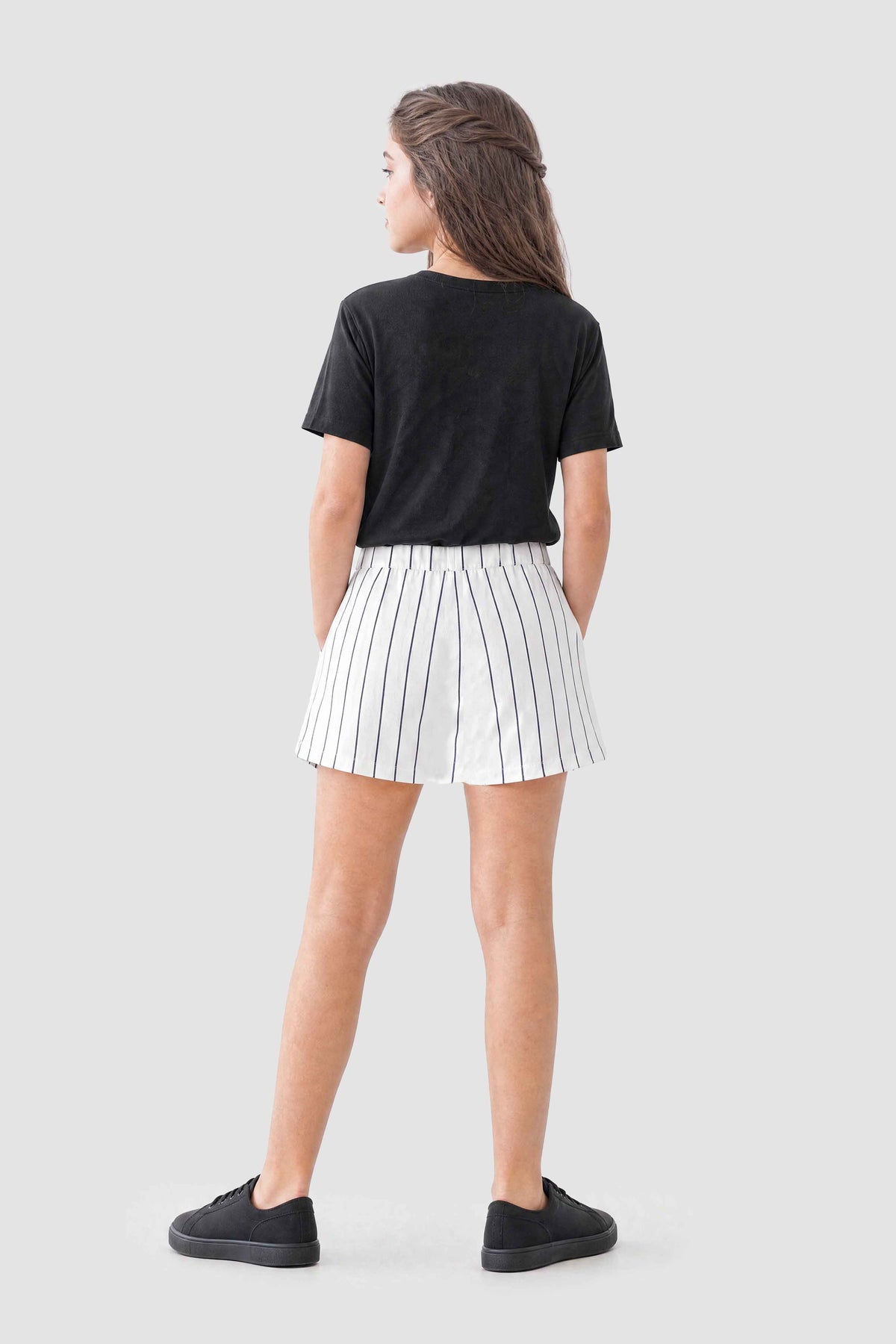 Striped Skirt With Inner Shorts