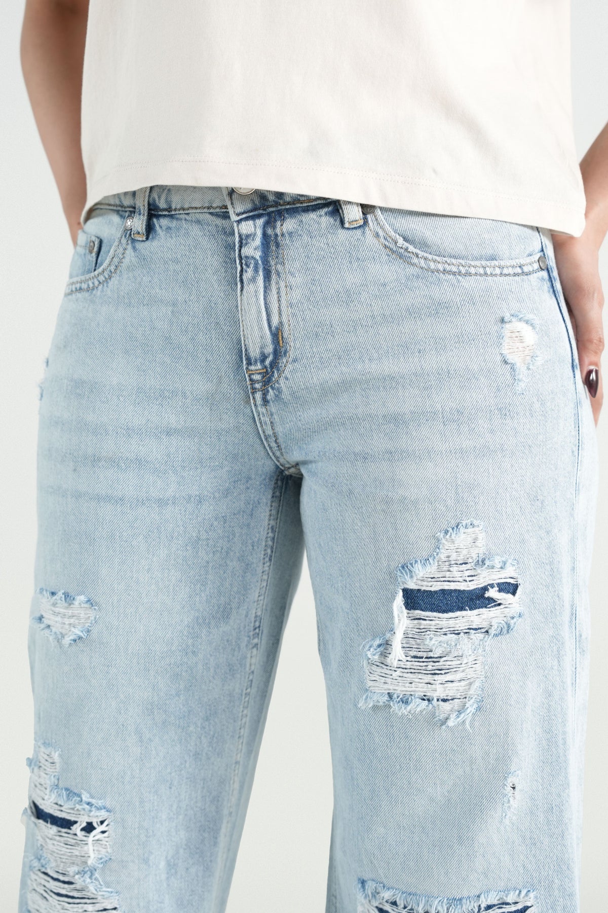 Vintage Repair Wide Leg Jeans