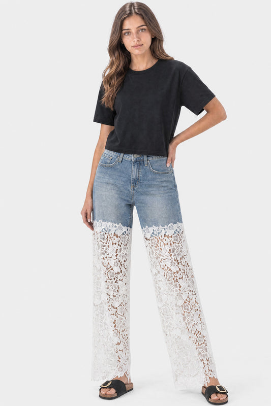 Cropped Short Sleeve T-Shirt Black