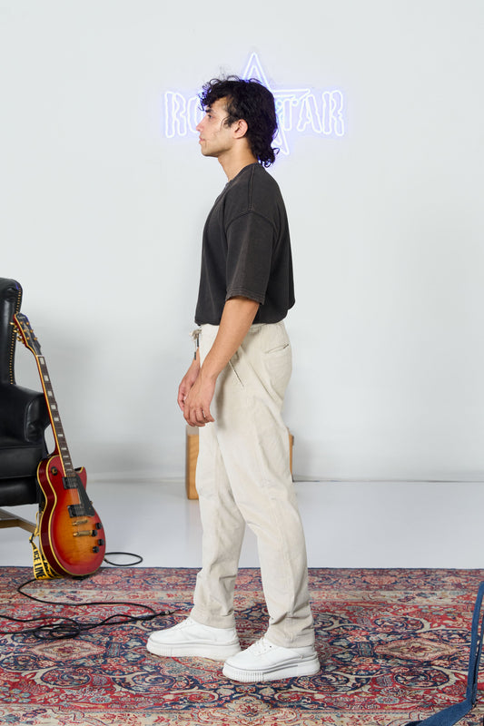 Beige Corduroy  Pant shop at Rockstar Jeans