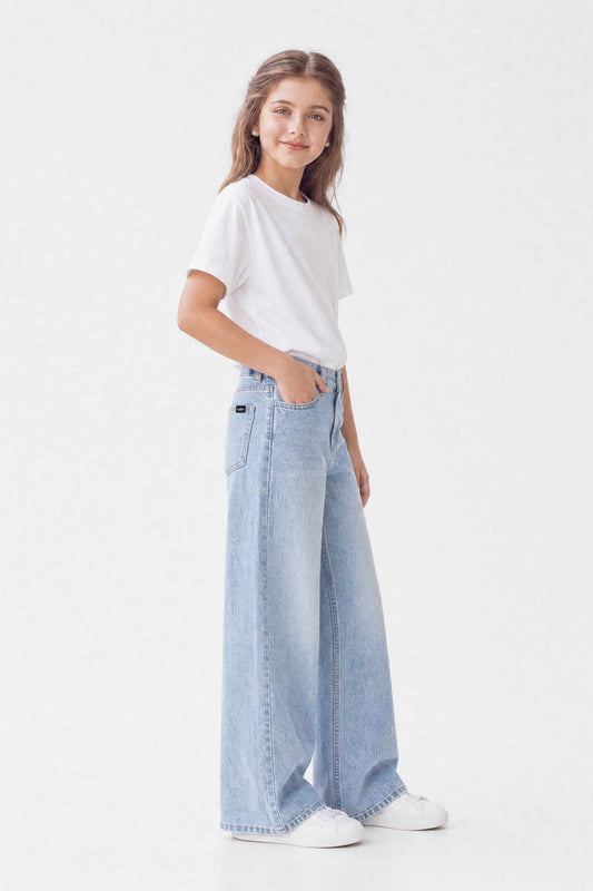 Wide Leg Cross Belt Jeans