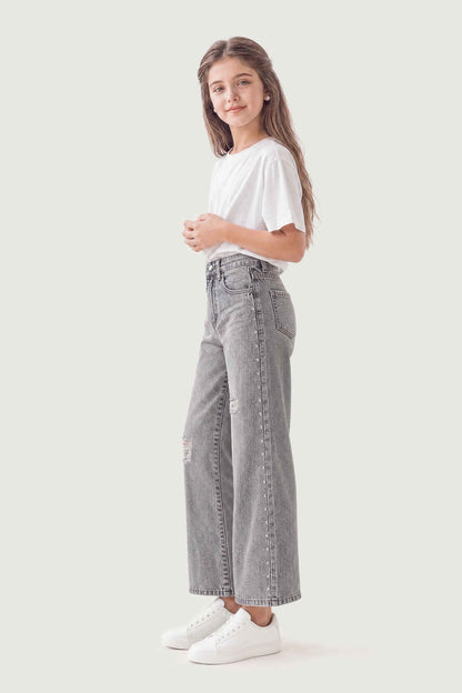 Wide Leg Studded Jeans