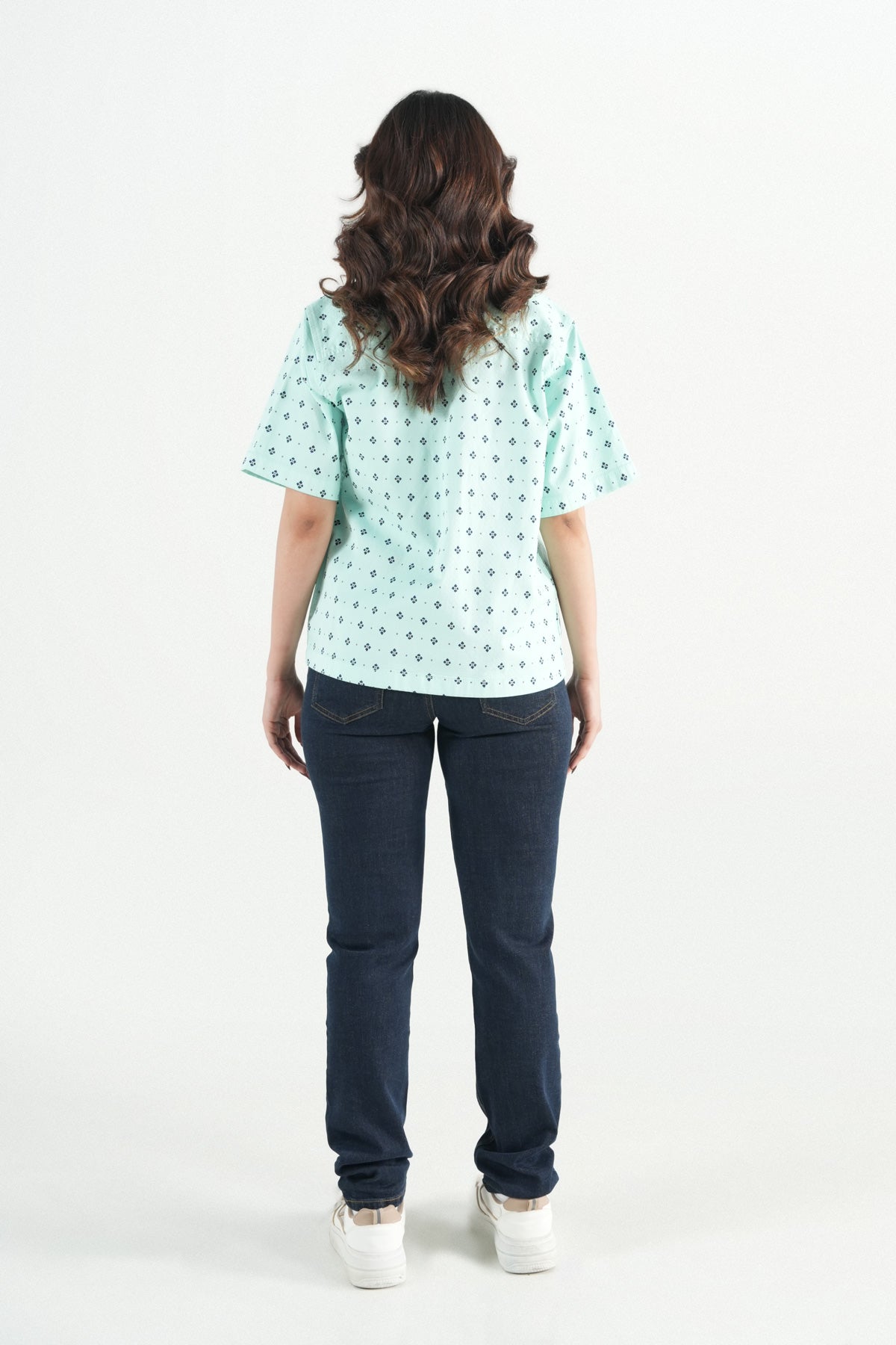 Hawaiian Floral Printed Aqua Blue Shirt