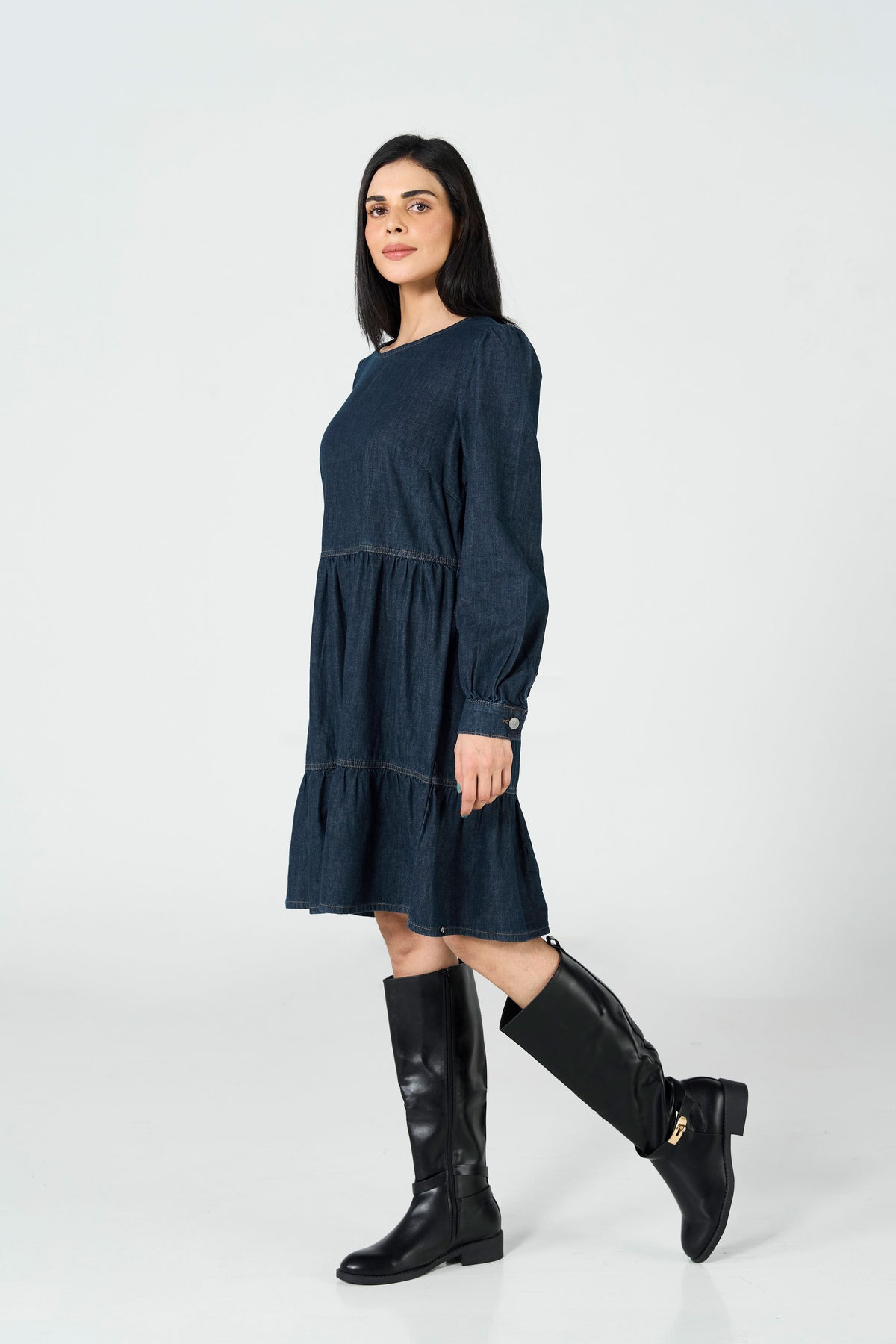 Limited Denim Dress Dark Wash