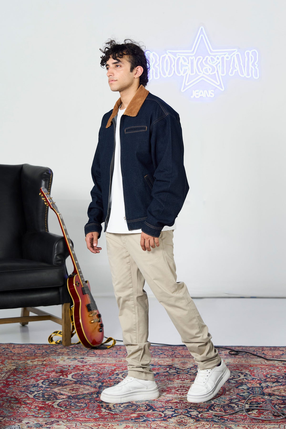 Dark Blue Bomber Jacket shop at rockstar jeans