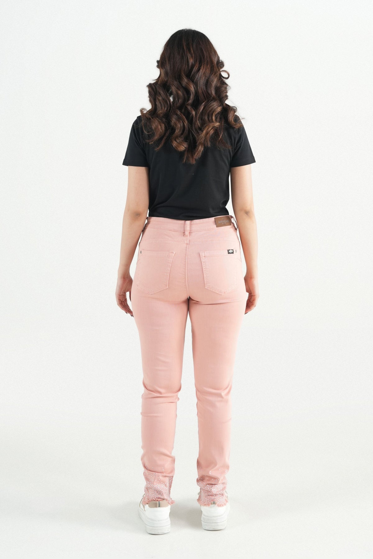 Crystal Hem Peach Pant