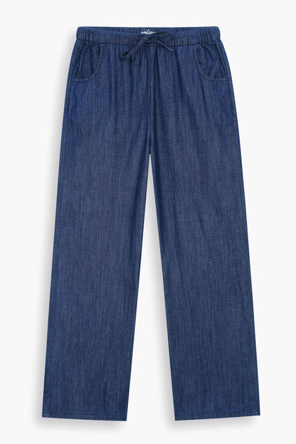 High Rise Wide Leg Trouser Jeans Dark Blue