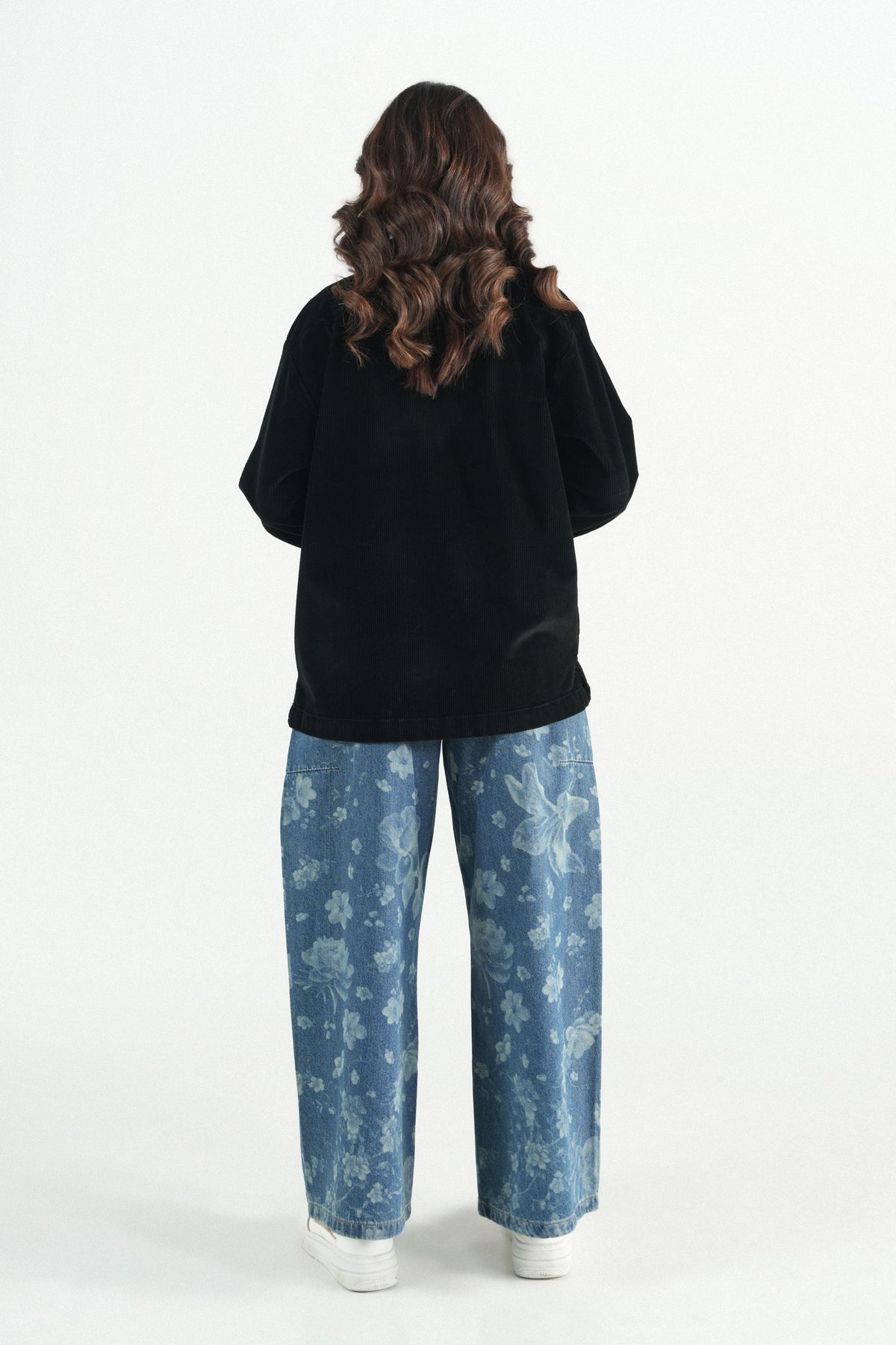 Oversized Black Corduroy Shirt