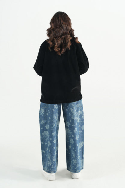 Oversized Black Corduroy Shirt