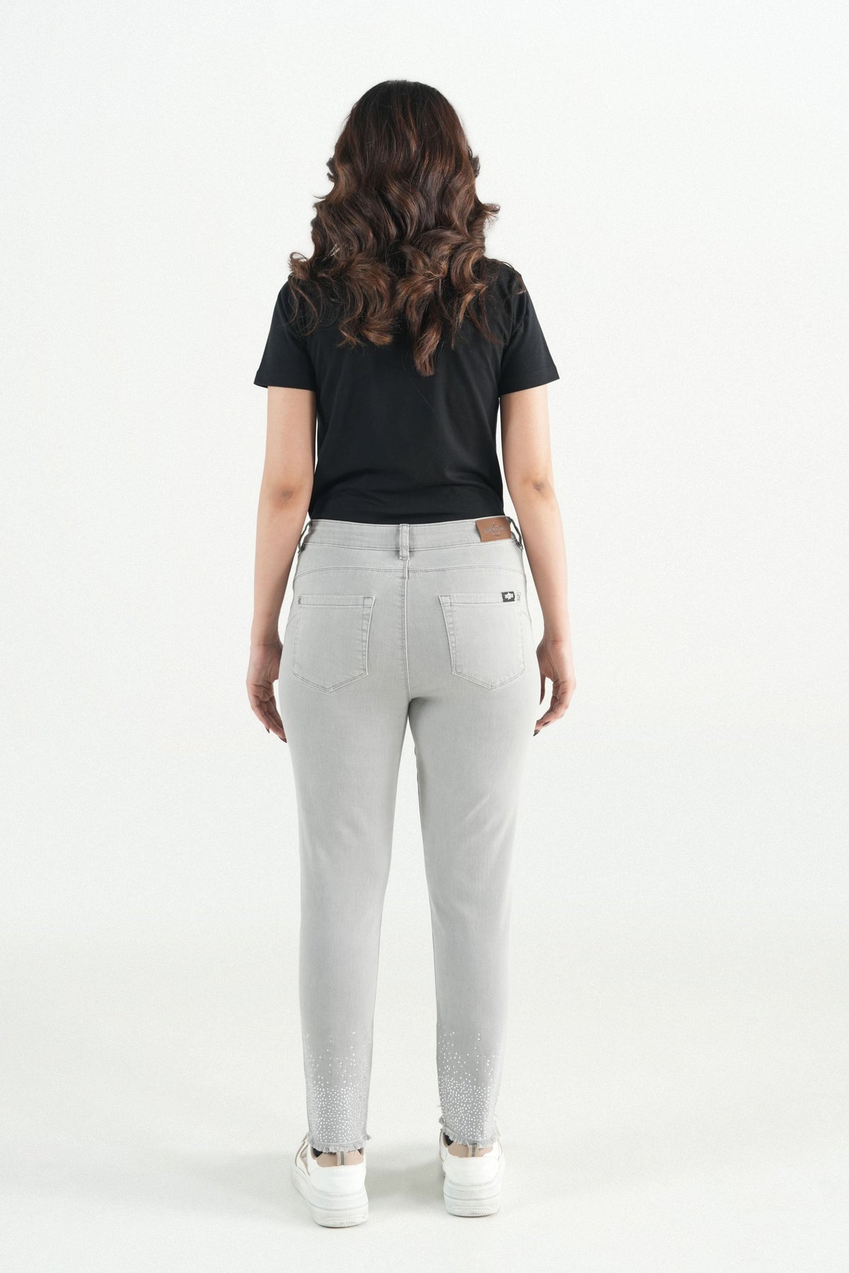 Crystal Hem Grey Pant