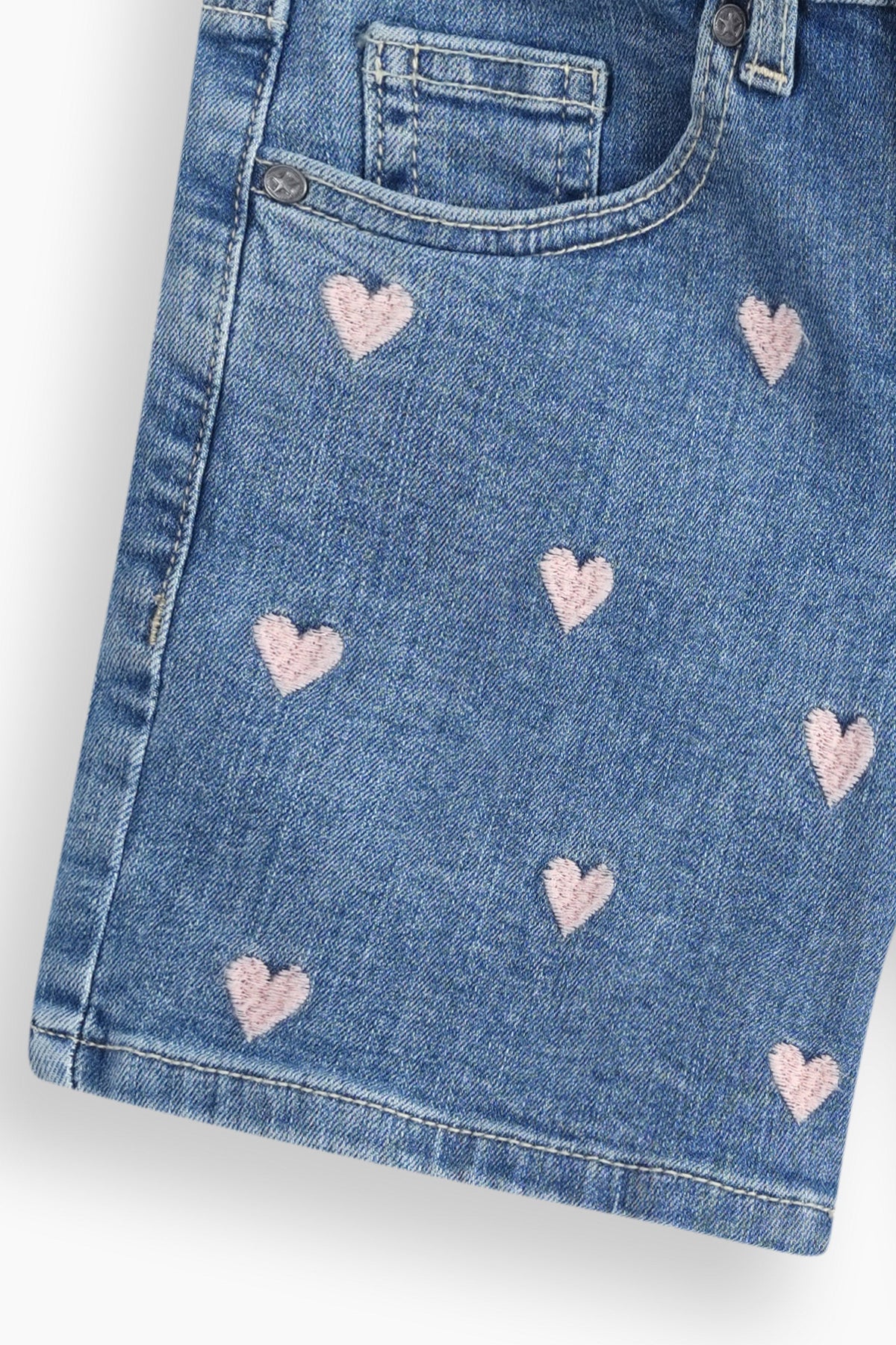 Heart Embroidery Shorts