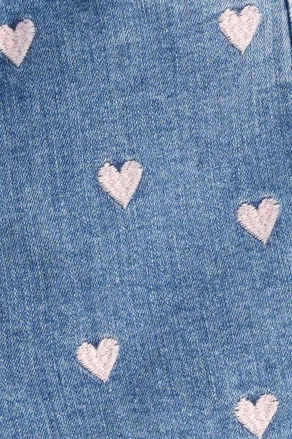 Heart Embroidery Shorts