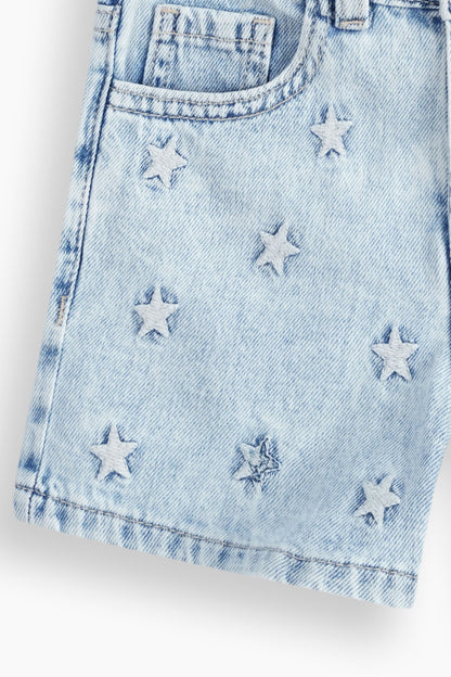 Star Embroidery Shorts