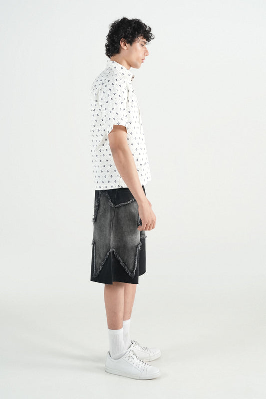 Hawaiian White  Printed Shirt