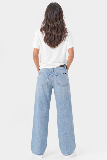 High Rise Wide Leg Stud Jeans