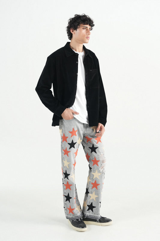 Oversized Black Corduroy Shirt