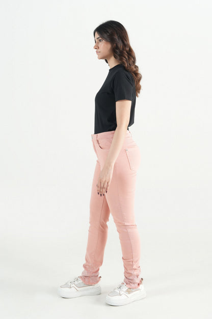 Crystal Hem Peach Pant